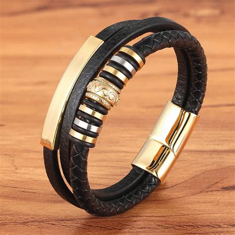 mens designer leather bracelets uk|luxury leather bracelets for men.